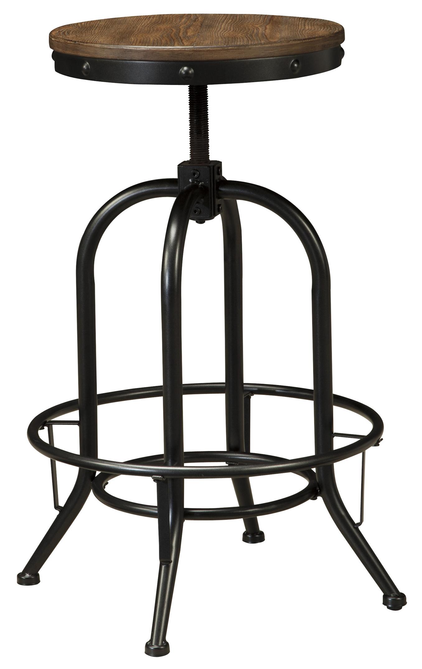 Signature Design by Ashley Pinnadel Tall Swivel Stool with Metal Base